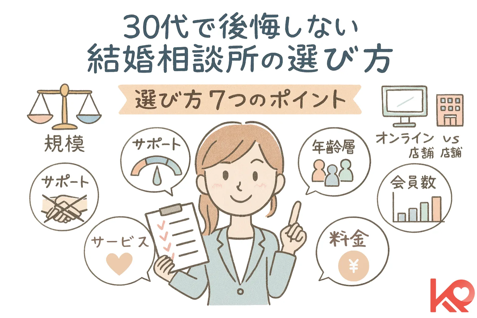 30代で後悔しない結婚相談所の選び方を図解