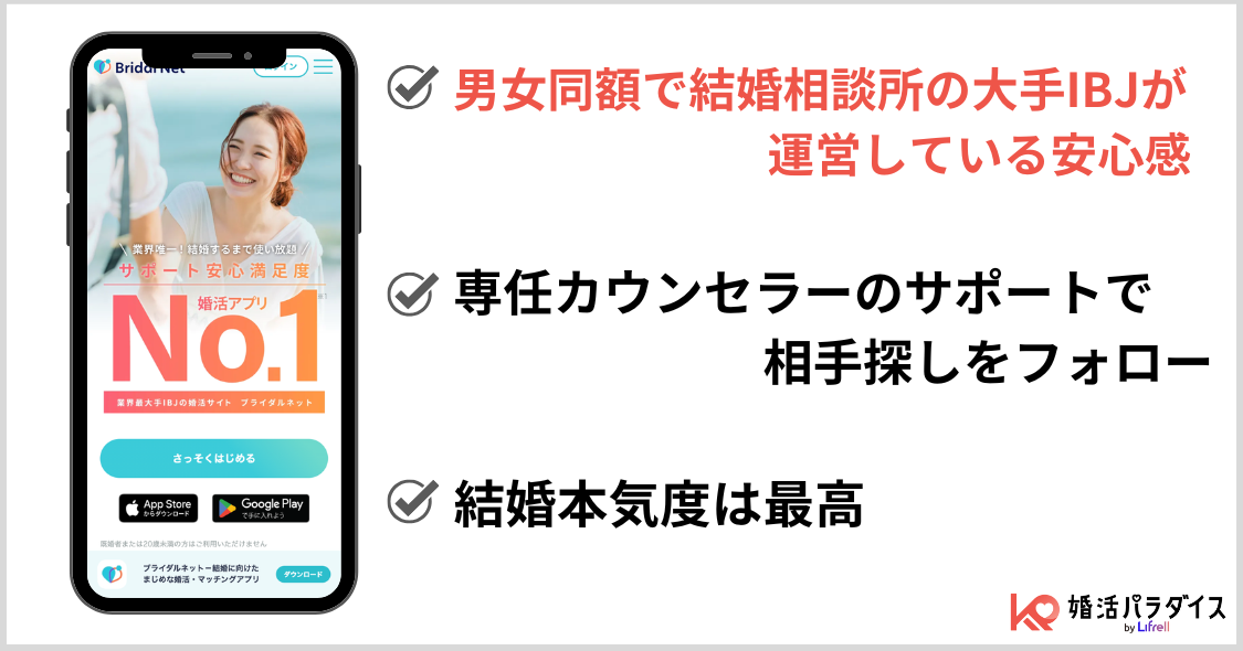 ブライダルネットの特徴