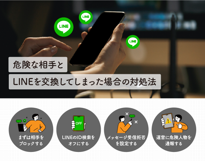 危険な相手とLINEを交換してしまった場合の対処法