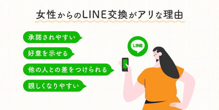 女性からのLINE交換がアリな理由