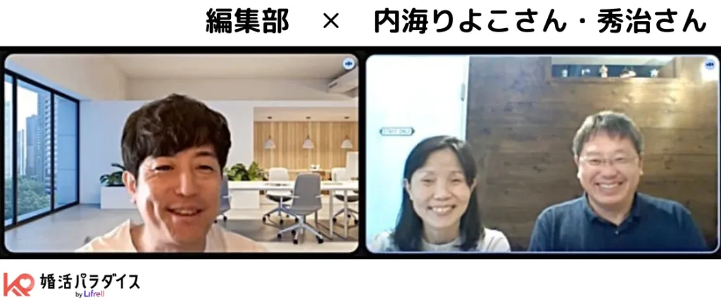 実際のインタビュー中の写真