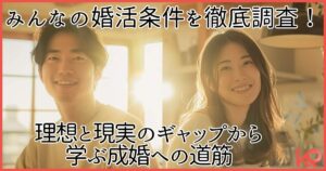 みんなの婚活条件を徹底調査!理想と現実のギャップから学ぶ成婚への道筋【男女別・年代別データ付き】